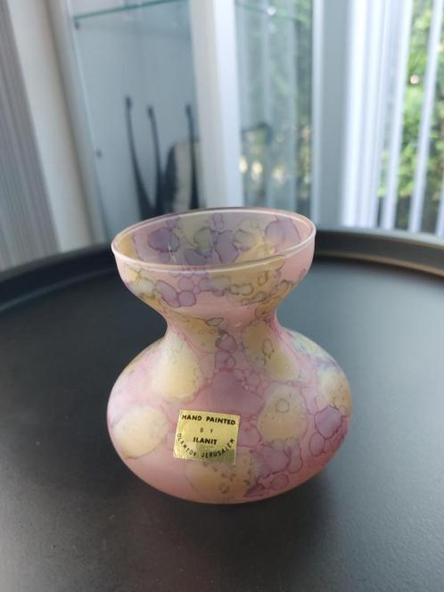 Vintage handbeschilderd vaasje, Antiek en Kunst, Antiek | Vazen, Ophalen of Verzenden