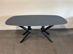 Deens ovale eettafel linoleum 180x90, Huis en Inrichting, Zo goed als nieuw, 150 tot 200 cm, Ovaal, Info@betaalbaar-design.nl