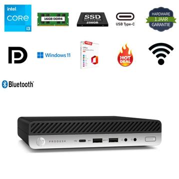 HP Prodesk 600 G5 i3-9100T 3.7GHz 16GB 256GB SSD office 24 beschikbaar voor biedingen