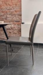 Leren eetkamerstoelen 4 stuks, Huis en Inrichting, Stoelen, Ophalen, Gebruikt, Metaal, Vier