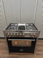 Luxe Fornuis Solitaire 4 pits + 2 keramische zones 90x70 cm, Witgoed en Apparatuur, Fornuizen, Grill, Ophalen of Verzenden, Zo goed als nieuw
