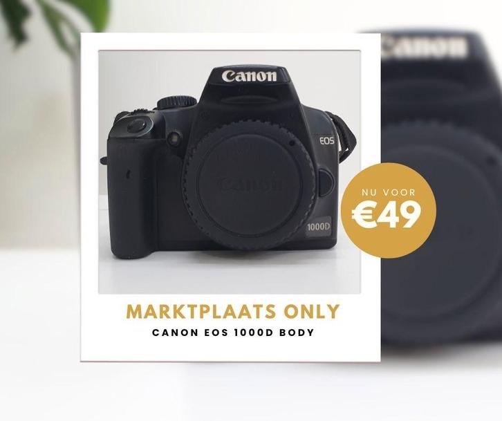 Marktplaats DEAL 🔥 Canon EOS 1000D Body – NU €49 | OP=OP, Audio, Tv en Foto, Fotocamera's Digitaal, Spiegelreflex, Canon, Geen optische zoom