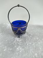 Dit is een vintage schaaltje van kobaltblauw glas ., Antiek en Kunst, Antiek | Glas en Kristal, Ophalen of Verzenden