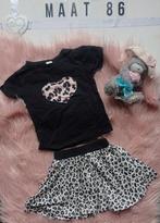 Tweedelig setje panter shirt/rok maat 86, Ophalen of Verzenden, Gebruikt, Meisje, Setje
