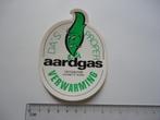 sticker oud Aardgas strip smile vintage retro intercom, Verzenden, Zo goed als nieuw, Bedrijf of Vereniging