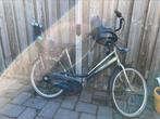 Moederfiets met 2 kinderzitjes, Fietsen en Brommers, Fietsen | Dames | Moederfietsen, 2 zitjes, Gebruikt, 47 tot 50 cm, Versnellingen