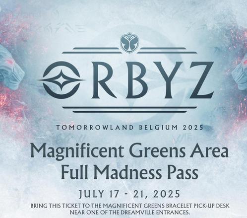 1x Tomorrowland 2025 weekend 1 ticket magnificent green, Tickets en Kaartjes, Evenementen en Festivals, Eén persoon, Meerdaags