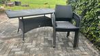 Tuinset (Jutlandia) tafel en stoelen, Tuin en Terras, Tuinsets en Loungesets, Ophalen of Verzenden, Gebruikt, Kunststof, 6 zitplaatsen