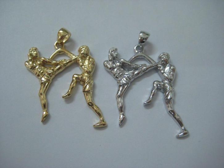 kickboksen muay thai boksen hangers double / zilver -25%, Sport en Fitness, Vechtsporten en Zelfverdediging, Nieuw, Overige, Maat XL