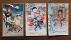 3 Nieuwjaarskaarten, rond 1930, kinderen, Verzamelen, Ansichtkaarten | Themakaarten, Ophalen of Verzenden, 1920 tot 1940, Gelopen