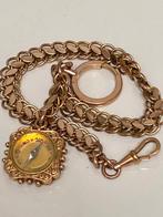 Antieke zakhorloge ketting kompas, Verzenden, Overige materialen, Ketting
