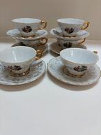 Vintage barok mokkasetje 12 delig, Antiek en Kunst, Antiek | Servies los, Ophalen of Verzenden