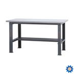 C58BC-X1,6 Werkbank met blad van RVS gecoat MDF, 1,6m lang, Verzenden, Nieuw, 120 tot 170 cm