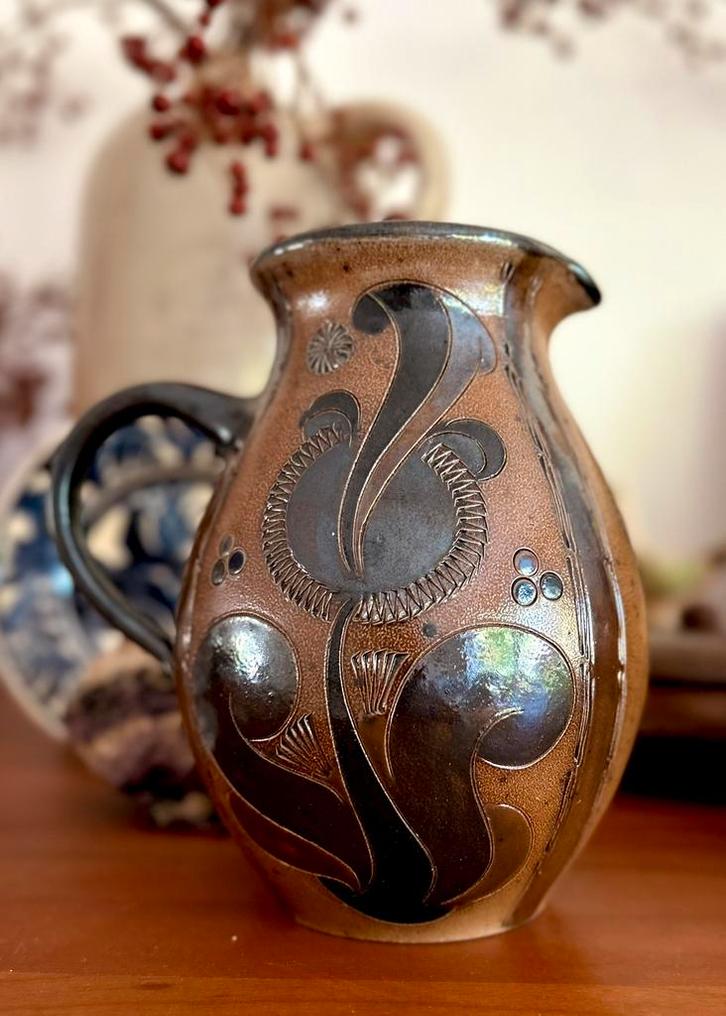 Schenkkan Wim Mühlendyck kunst object  Westerwald topstaat, Antiek en Kunst, Antiek | Vazen, Ophalen of Verzenden