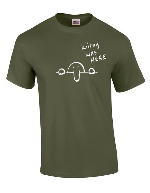 T-Shirt WW2 Kilroy was Here, Verzamelen, Militaria | Tweede Wereldoorlog, Overige soorten, Kleding of Schoenen, Overige gebieden