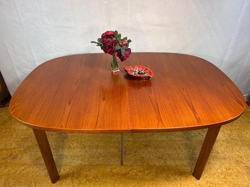 Gratis bezorging!Mid-Century Retro Vintage Teak Eettafel1960, Huis en Inrichting, Tafels | Eettafels, Gebruikt, 100 tot 150 cm