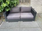 Loungeset tuin antraciet, Tuin en Terras, Tuinsets en Loungesets, Gebruikt, Rotan, Loungeset, Bank