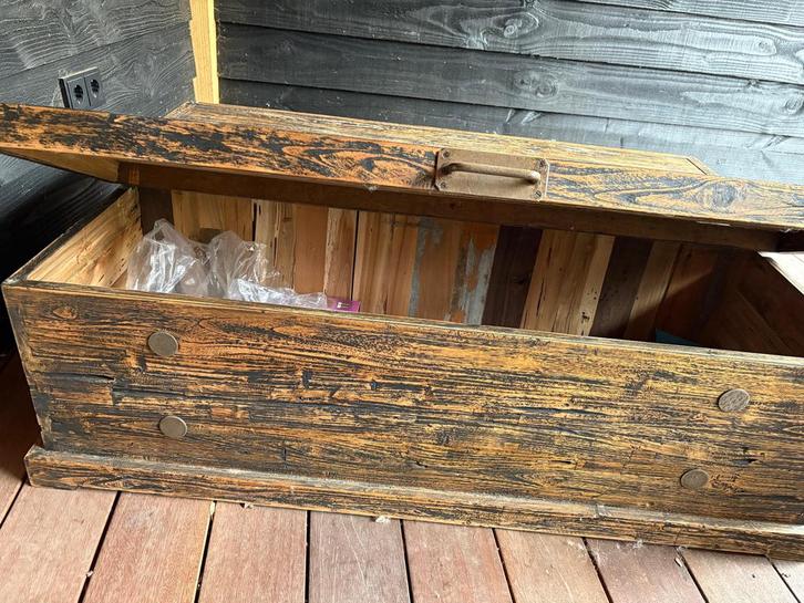 Salontafel met Opbergruimte - 124x84x40,5, Huis en Inrichting, Woonaccessoires | Kisten, Gebruikt, Minder dan 50 cm, 75 tot 100 cm