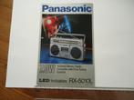 sticker PANASONIC Radio cassette recorder retro vintage groo, Verzenden