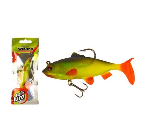 NIEUW Wizard Swimbait Soft Magic Green-Yellow 10,2 cm 30 Gr, Watersport en Boten, Hengelsport | Roofvissen, Nieuw, Overige typen