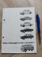 1962 bijzondere Volkswagen folder o.a. T1 - kever - karmann, Ophalen of Verzenden, Zo goed als nieuw, Volkswagen