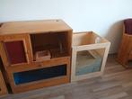 Houten konijnenhok, nest/nachthok, draadkooi, zandbak, Ophalen, Gebruikt, 60 tot 90 cm, Cavia