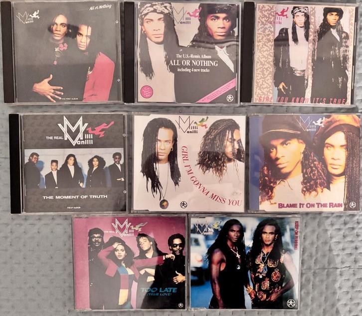 8x Milli Vanille CD collectie, Cd's en Dvd's, Cd's | Dance en House, Zo goed als nieuw, Dance Populair, Ophalen of Verzenden