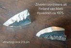 Zilveren oorstekers van de ontwerper Matti Hyvarinen ca 1975, Ophalen of Verzenden, Zo goed als nieuw, Zilver, Zilver