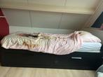 IKEA Brimnes Bed - Uittrekbaar 2-persoons, Ophalen, 90 cm, Zwart, Tweepersoons