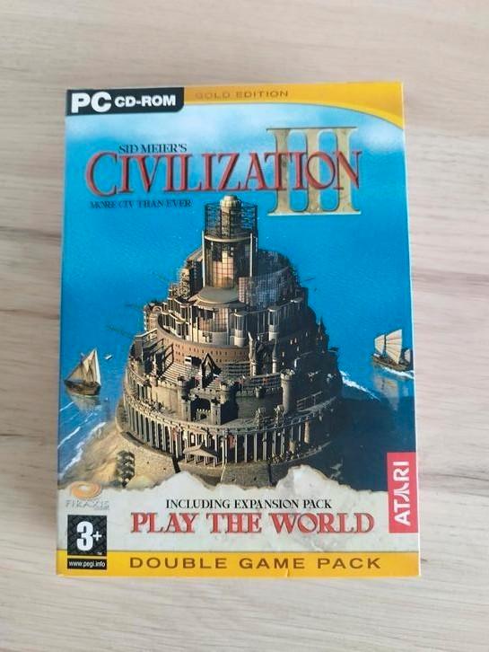 Civilization III Gold Edition - PC Double Pack, Spelcomputers en Games, Games | Pc, Gebruikt, Strategie en Constructie, 1 speler