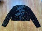H&M Holiday Collection Pailletten Blazer met strik, Maat 38/40 (M), H&M, Verzenden, Zwart
