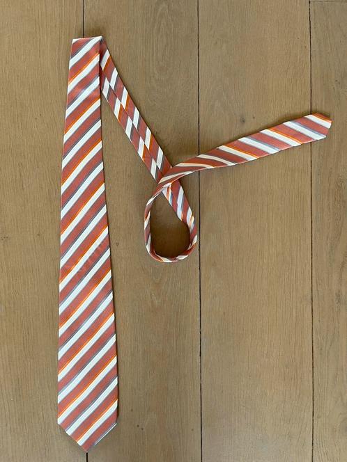 Stropdas zgan roze oranje blauw diagonale strepen, Kleding | Heren, Stropdassen, Zo goed als nieuw, Met patroon, Roze, Ophalen of Verzenden