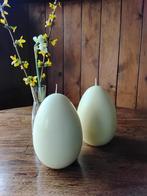 2 kaarsen in de vorm van een ei, Overige materialen, Wit, Nieuw, Ophalen of Verzenden