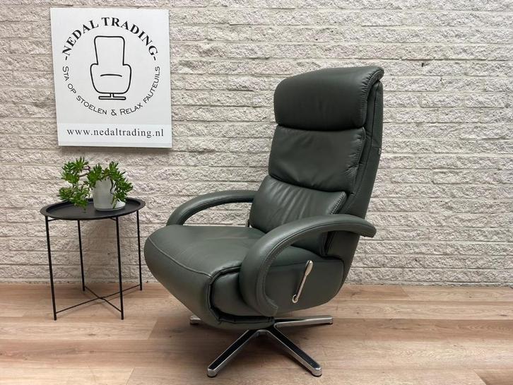 Hukla relax fauteuil handmatig verstelbaar relax stoel, Huis en Inrichting, Fauteuils, Zo goed als nieuw, Leer, 50 tot 75 cm, Ophalen