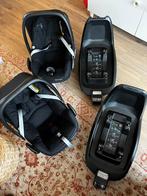 2x Maxi-Cosi Pebble Pro i-Size + 2x Familyfix, Ophalen, Gebruikt, Isofix, 0 t/m 13 kg