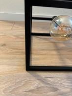 Industriële zwarte eettafellamp - 4 lampen, Huis en Inrichting, Lampen | Hanglampen, Ophalen, Gebruikt, Metaal, Minder dan 50 cm