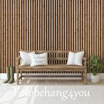 Hout fotobehang Latten verticaal, industrieel behang, trendy, Verzenden, Minder dan 10 m², Industrieel, landelijk, trendy, modern