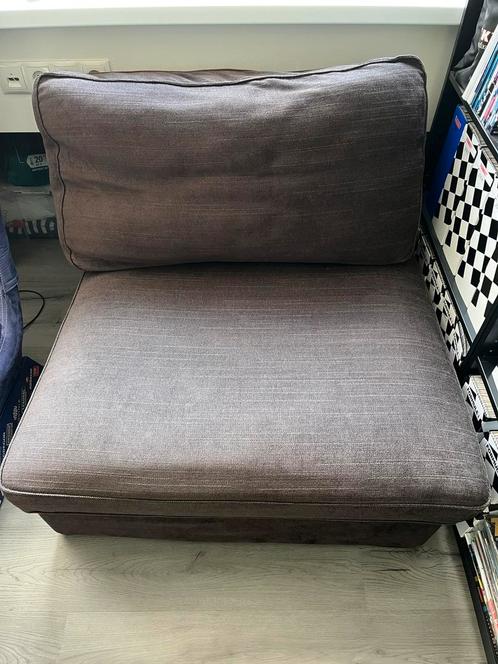 Kvik Ikea Fauteuil - 1x bruin 1x grijs, Huis en Inrichting, Fauteuils, Gebruikt, Stof, 75 tot 100 cm, Ophalen