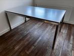 Mooie eetkamertafel met RVS onderstel, Huis en Inrichting, Ophalen, 50 tot 100 cm, Zo goed als nieuw, Metaal