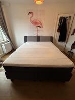 Totaal bed box spring, inclusief topper 160x200cm, Ophalen, Blauw, Tweepersoons, Zo goed als nieuw