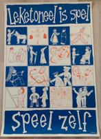 Vintage Onderwijsplaten - Spel Zelf!, Rechthoekig Staand, Ophalen of Verzenden, Zo goed als nieuw, A1 t/m A3