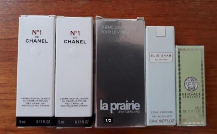 Samples van (Chanel&La PrairieVERKOCHT) Elie Saab & Versace, Sieraden, Tassen en Uiterlijk, Uiterlijk | Gezichtsverzorging, Nieuw
