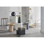 Glazen bijzettafel Karwei met metalen poten, Ophalen, Minder dan 45 cm, Rond, 55 tot 75 cm