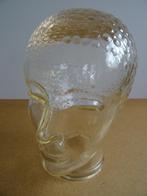 Glazen hoofd koptelefoon helm pruik hoed vintage hoofd glas, Ophalen of Verzenden, Huis en Inrichting