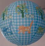 Hanglamp blauw opdruk poezen en appelboom blauw, Ophalen of Verzenden, Lamp