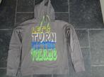 Hoodie, grijs + tekst, shirt met capuchon, sweater maat 176, Ophalen of Verzenden, Zo goed als nieuw, Jongen, Trui of Vest