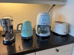 SMEG & DeLonghi Keukenapparatuur Set, Witgoed en Apparatuur, Koffiezetapparaten, Ophalen, Gebruikt, Koffiemachine, Gemalen koffie
