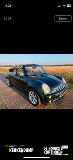 Nette Mini Cooper Cabrio Racing Green, Auto's, Mini, Voorwielaandrijving, 535 kg, Beige, 4 cilinders
