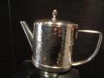 verzilverde theepot met hamerslag, Antiek en Kunst, Ophalen of Verzenden