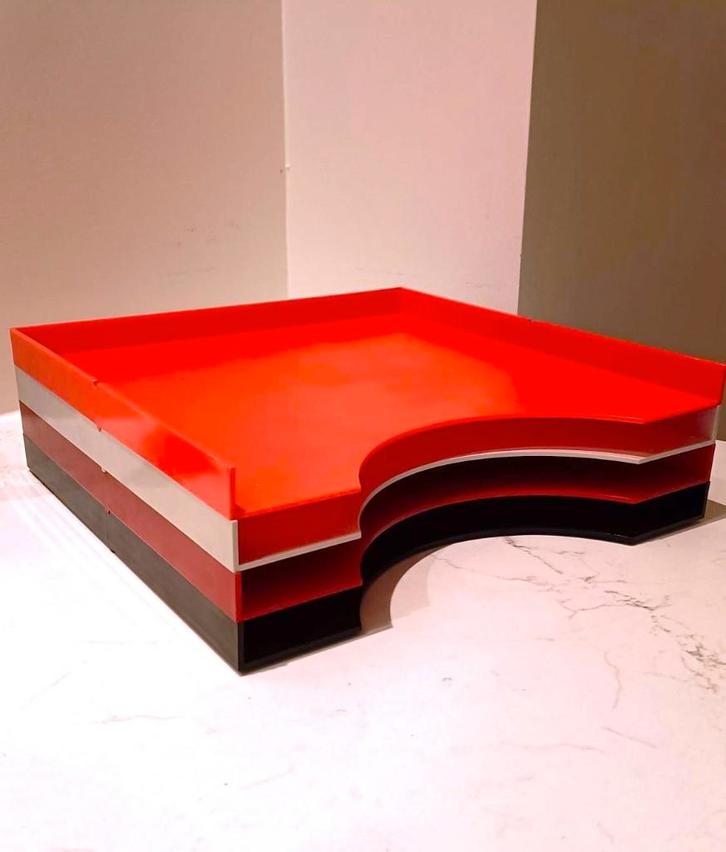 4 retro stapelbare bakken voor vinyl, platen elpees Tico, Cd's en Dvd's, Vinyl | Overige Vinyl, Gebruikt, Overige formaten, Ophalen of Verzenden